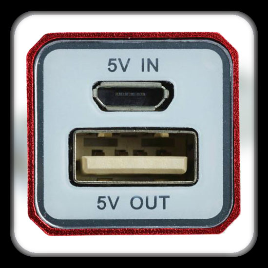 Use 5V IN port for recharging this power battery. Use 5V OUT port for charging up your mobile devices.
